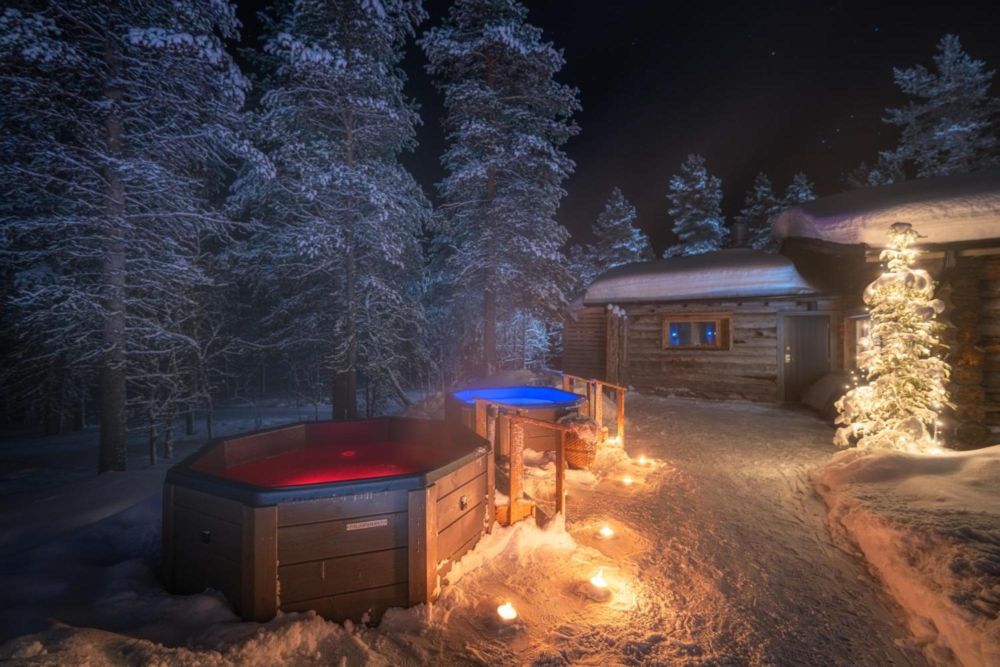 Kuukkeli Log Houses Aurora Resort Saariselkä Exteriör bild