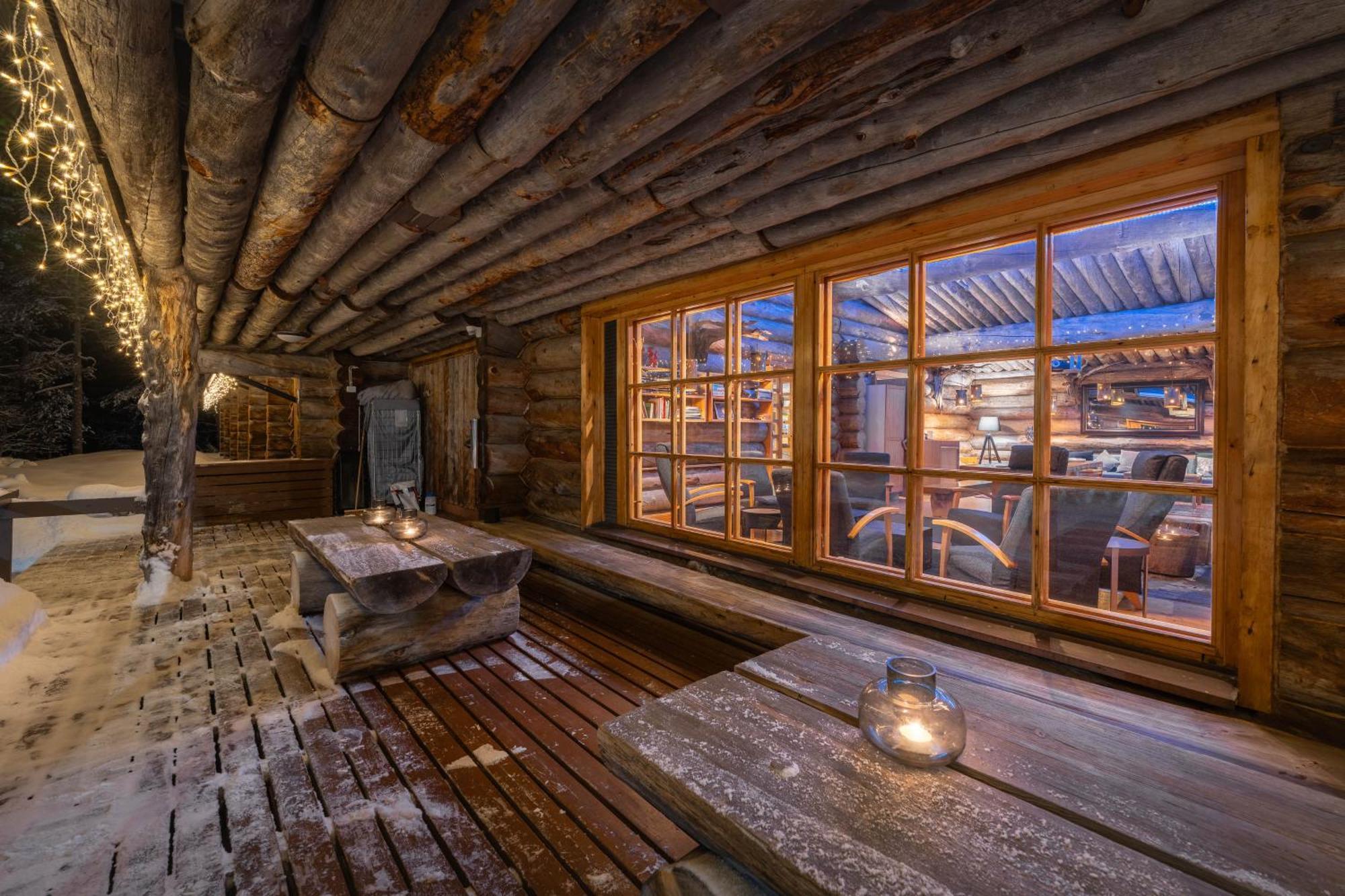 Kuukkeli Log Houses Aurora Resort Saariselkä Exteriör bild