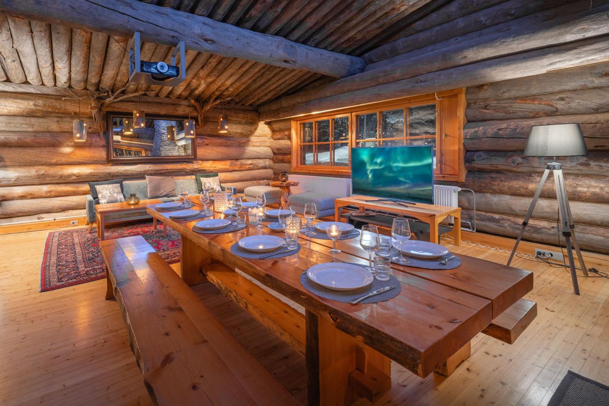 Kuukkeli Log Houses Aurora Resort Saariselkä Exteriör bild