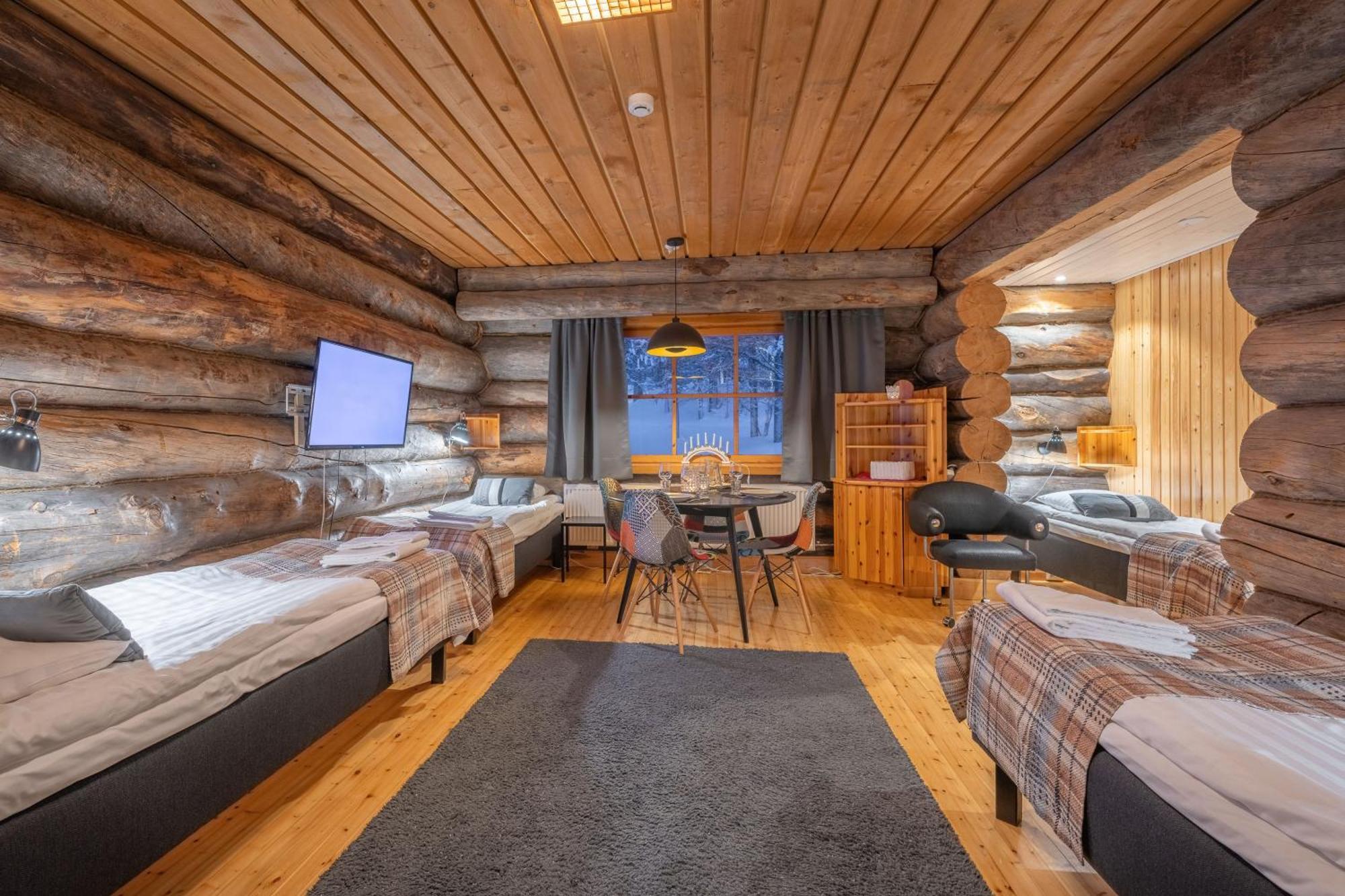 Kuukkeli Log Houses Aurora Resort Saariselkä Rum bild